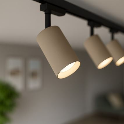 Spot pour système de rail monophasé PIPE 1x GU10/10W/230V beige