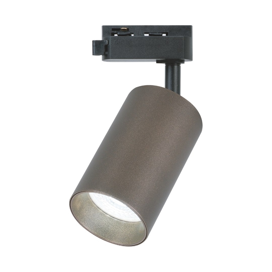 Spot pour système de rail monophasé PIPE 1xGU10/10W/230V marron