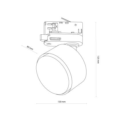 Spot pour système de rail triphasé TRACER 1xGX53/11W/230V blanc