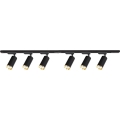 Spot pour système sur rail MICA 6 × GU10 / 10 W / 230 V, noir/doré