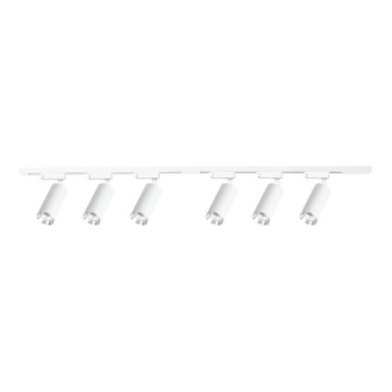 Spot pour système sur rail MICA 6xGU10/10W/230V blanc / chrome mat