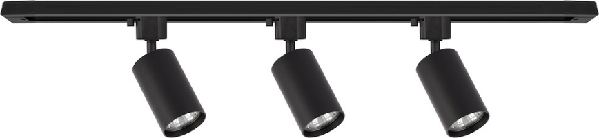 Spot pour système sur rail TIGER 3xGU10/10W/230V noir