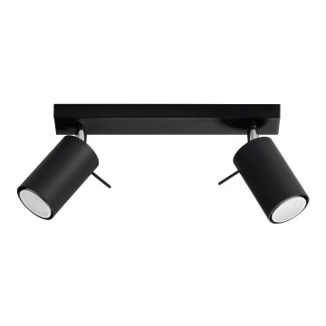 Spot RING 2 2xGU10/10W/230V noir