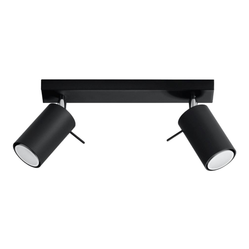 Spot RING 2 2xGU10/10W/230V noir