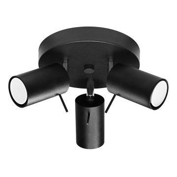 Spot RING 3xGU10/10W/230V noir