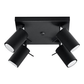 Spot RING 4 4xGU10/10W/230V noir