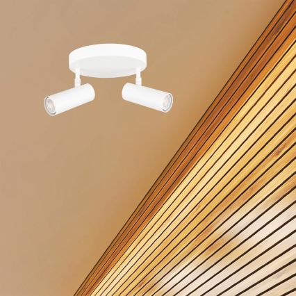 Spot ROSETTE 2xGU10/7W/230V blanc