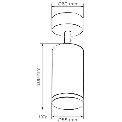 Spot salle de bain TURYN 1xGU10/10W/230V IP44 blanc