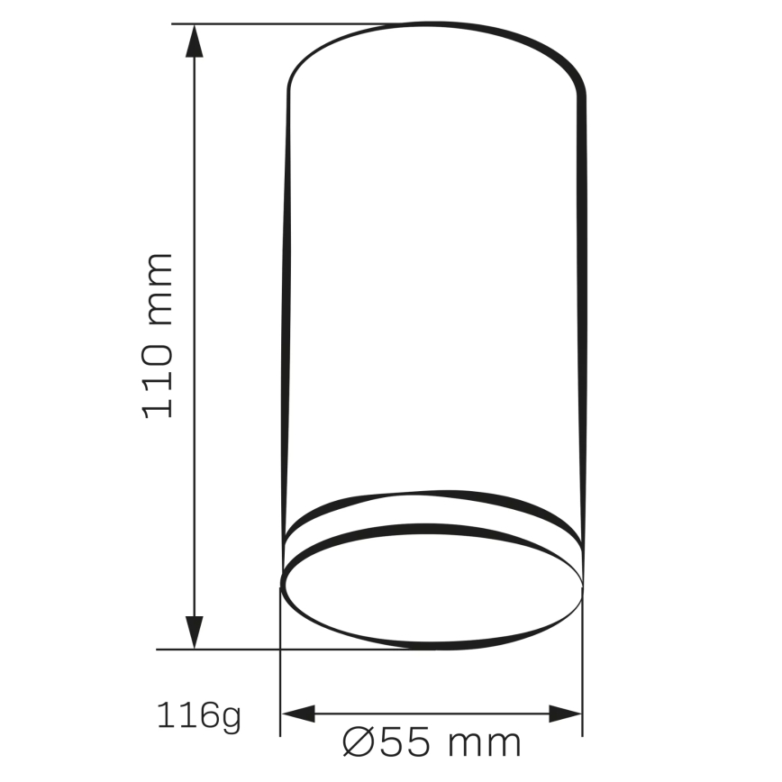 Spot salle de bain TURYN 1xGU10/10W/230V IP44 noir