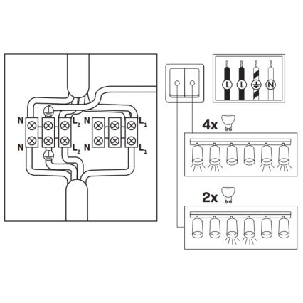 Spot salle de bain TURYN 6xGU10/10W/230V IP44 blanc