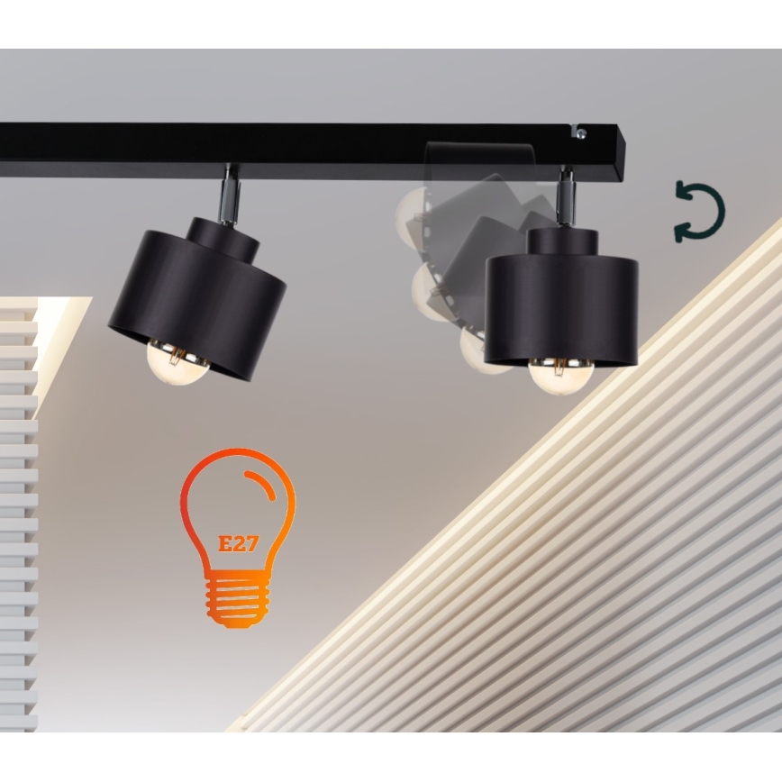 Spot SIMPLY BLACK 3xE27/60W/230V
