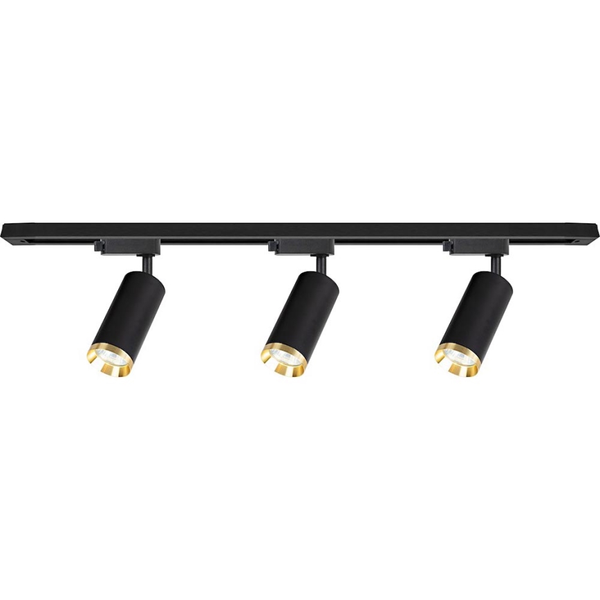 Spot sur rail MICA 3xGU10/10W/230V noir/doré