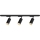 Spot sur rail MICA 3xGU10/10W/230V noir/doré
