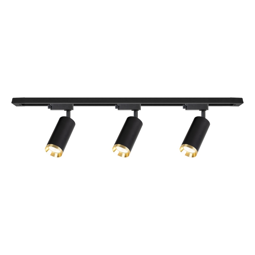 Spot sur rail MICA 3xGU10/10W/230V noir/doré