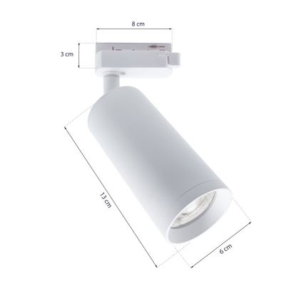 Spot sur rail MICA 3xGU10/25W/230V blanc