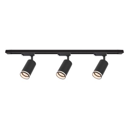Spot sur rail PIPE 3xGU10/10W/230V noir