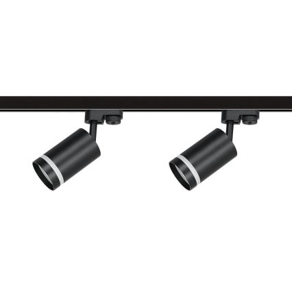 Spot sur rail PIPE 4xGU10/10W/230V 2x1m noir