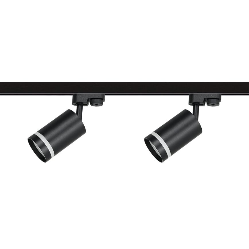Spot sur rail PIPE 4xGU10/10W/230V 2x1m noir