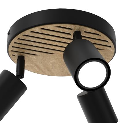 Spot TERRA 3xGU10/8W/230V noir/chêne