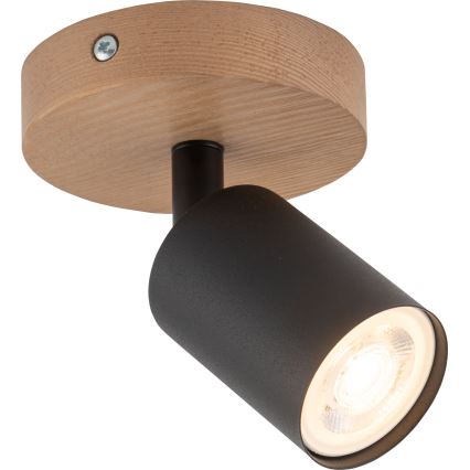 Spot TOP WOOD 1xGU10/10W/230V noir/bois