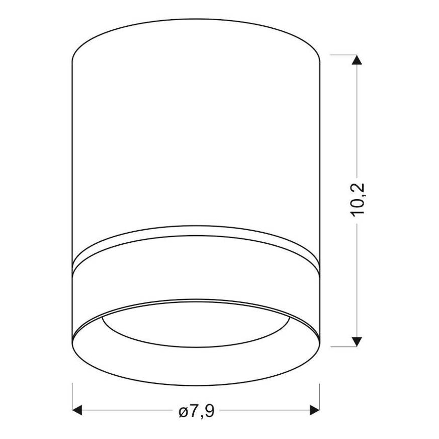 Spot TUBA 1xGU10/15W/230V noir