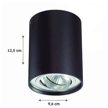 Spot TUBA 1xGU10/50W/230V noir