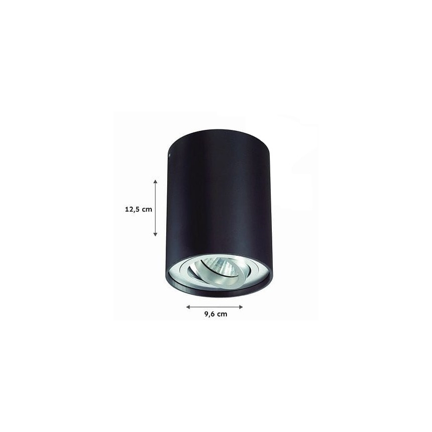 Spot TUBA 1xGU10/50W/230V noir