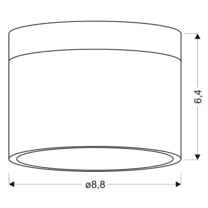 Spot TUBA LED/9W/230V blanc/noir