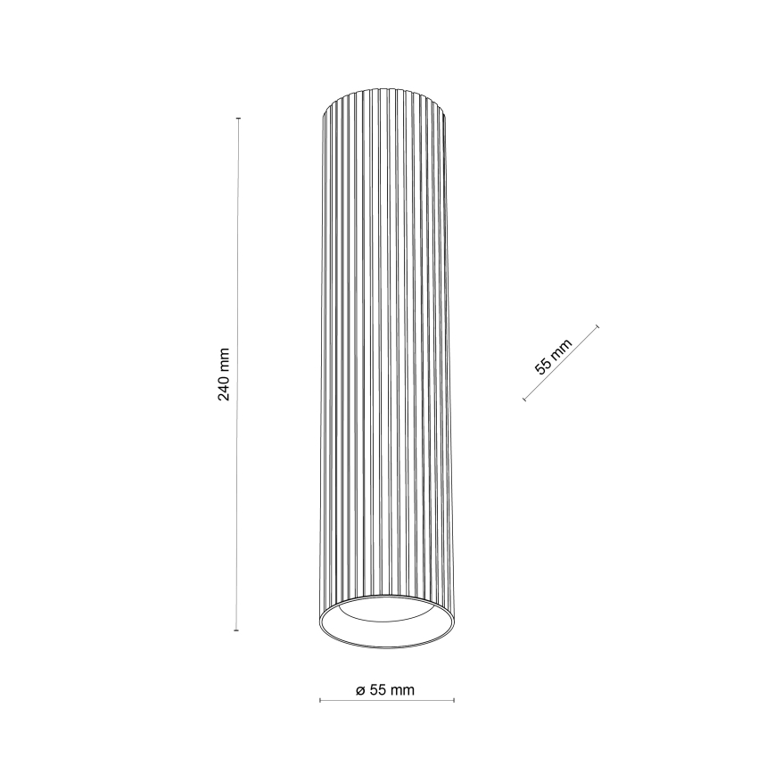 Spot TUNE L 1xGU10/10W/230V 24 cm noir