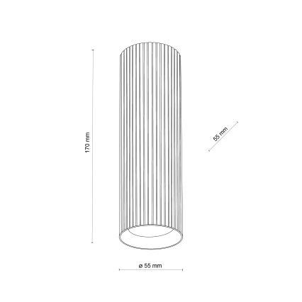 Spot TUNE M 1 x GU10/10 W/230 V, Ø 17 cm, noir