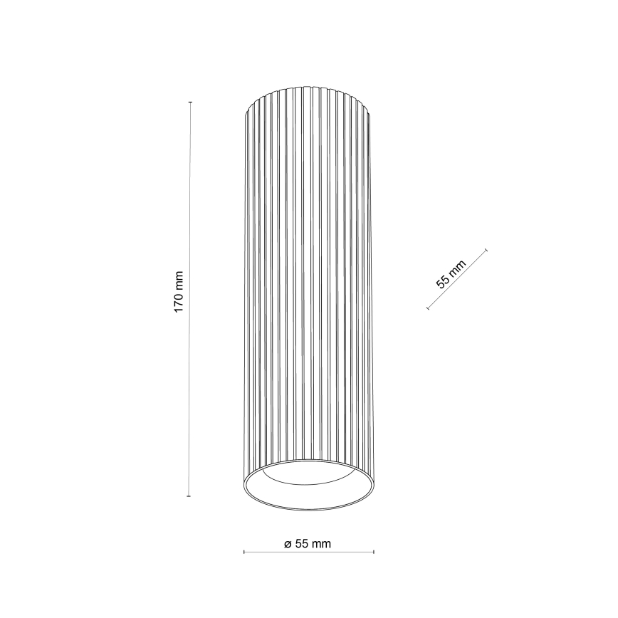Spot TUNE M 1 x GU10/10 W/230 V, Ø 17 cm, noir