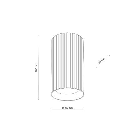 Spot TUNE S 1xGU10/10W/230V 10 cm noir