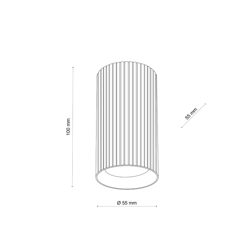 Spot TUNE S 1xGU10/10W/230V 10 cm noir