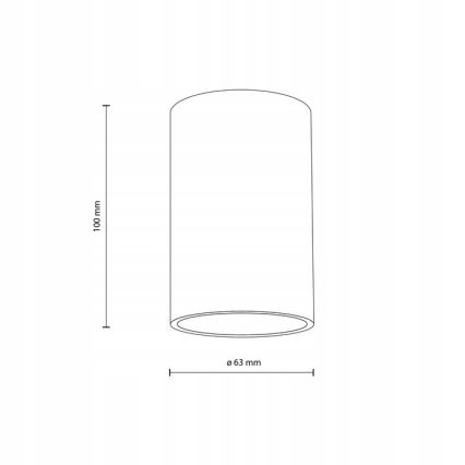 Spot VIVO 1xGX53/10W/230V 10 cm noir