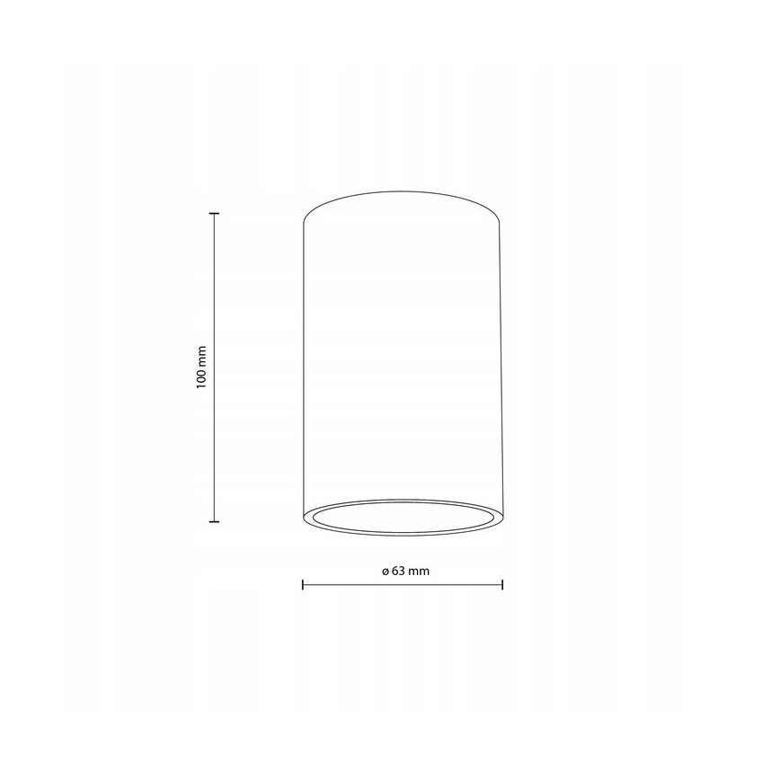 Spot VIVO 1xGX53/10W/230V 10 cm noir