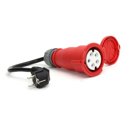 Station de charge de voyage pour voiture électrique EV/PHEV AC Type 2 16A/380V 11kW IP55 5m + Adaptateur 230V 3,7kW + étui