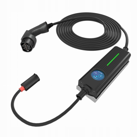 Câble De Recharge Ev Type 2 Uk Plug 3 Broches Chargeur De Voiture Électrique  De Voiture Protable 13a