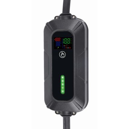 Station de recharge portable pour véhicules électriques (EV/PHEV) AC Type 2 32A/400V 22kW IP55 5m + adaptateur 230V 3,7kW + housse de transport
