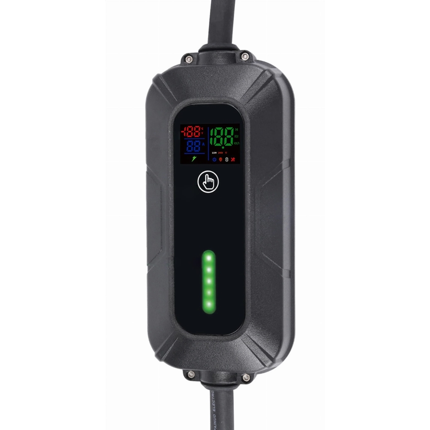 Station de recharge portable pour véhicules électriques (EV/PHEV) AC Type 2 32A/400V 22kW IP55 5m + adaptateur 230V 3,7kW + housse de transport
