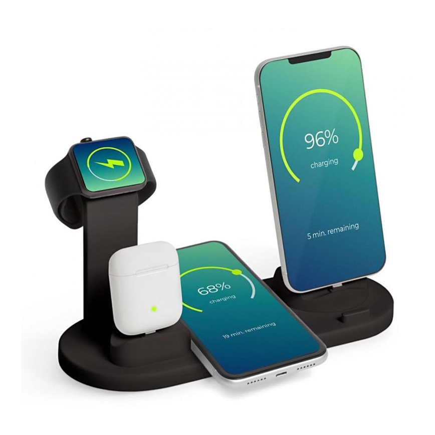 Station de recharge sans fil multifonction noir