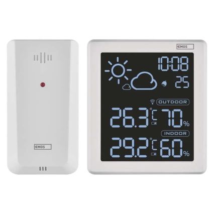 Station météo 5V 2xAAA + 2xAAA blanche