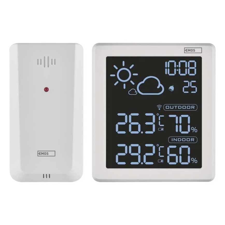 Station météo 5V 2xAAA + 2xAAA blanche