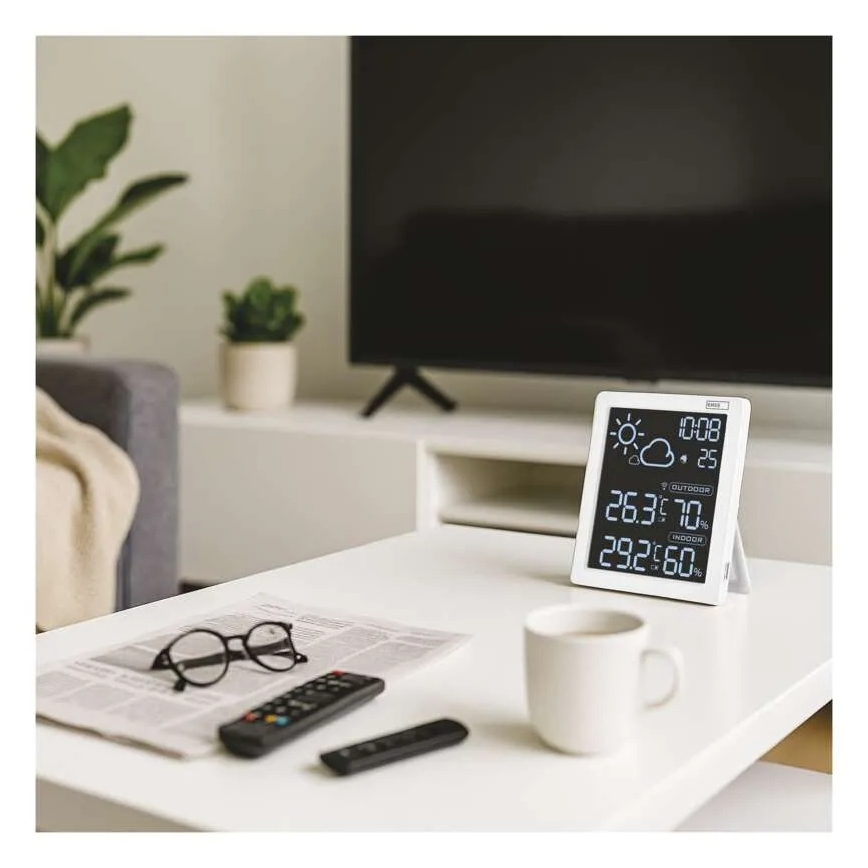 Station météo 5V 2xAAA + 2xAAA noire