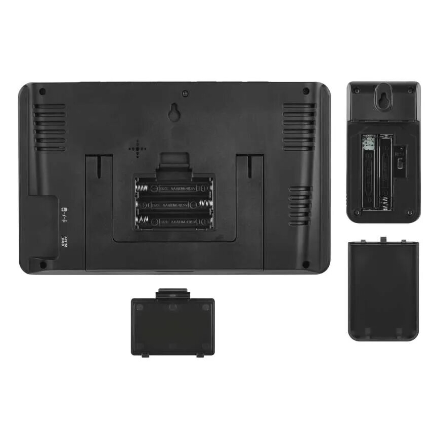 Station météo avec écran LCD GoSmart 230V/3xAAA + 2×AAA Wi-Fi Tuya noire