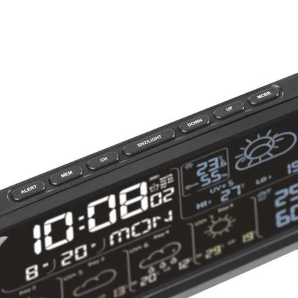 Station météo avec écran LCD GoSmart 230V/3xAAA + 2×AAA Wi-Fi Tuya noire