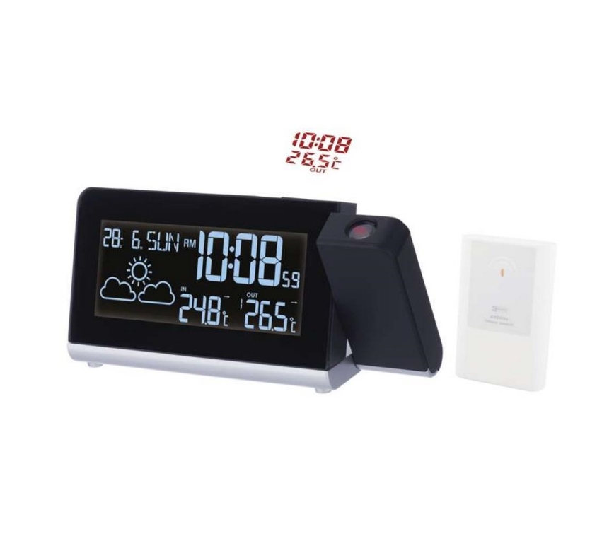 Station météo avec écran LCD 4,5V/1x CR2032 + 2×AA