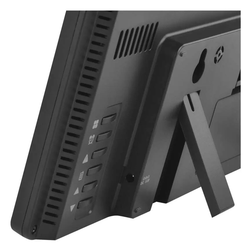 Station météo avec écran LCD couleur et réveil, alimentation 5V, 3xAAA + 2xAA, noir