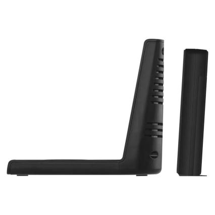 Station météo avec recharge sans fil 5V, alimentation 2x AA + 2x AAA, noire