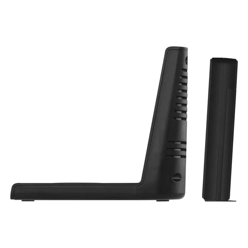 Station météo avec recharge sans fil 5V, alimentation 2x AA + 2x AAA, noire