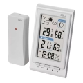 Station météo sans fil avec réveil 2xAAA + 2xAA blanc